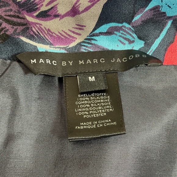 Marc By Marc Jacobs Horizon Teal Multi Silk Floral Belted Dress - Picture 9 of 11